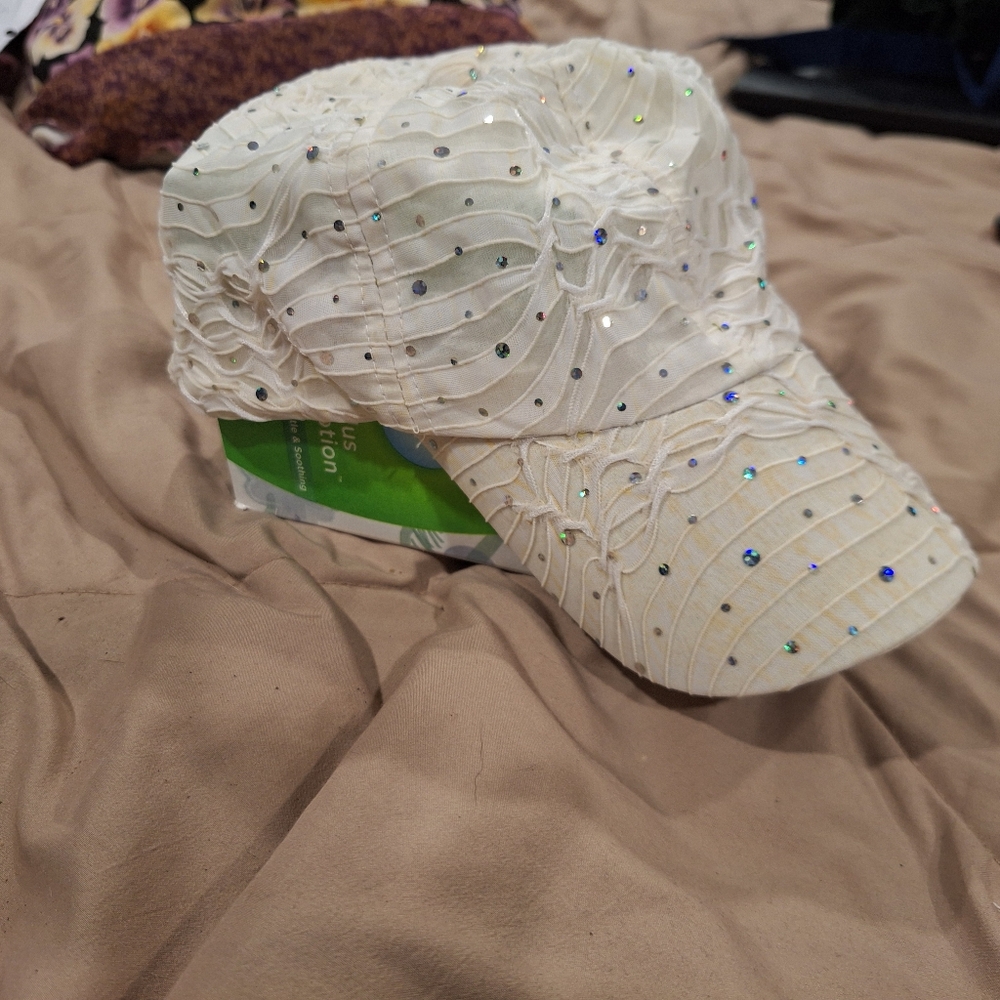 Elegant Cream Ruched Top with Sparkling Accents